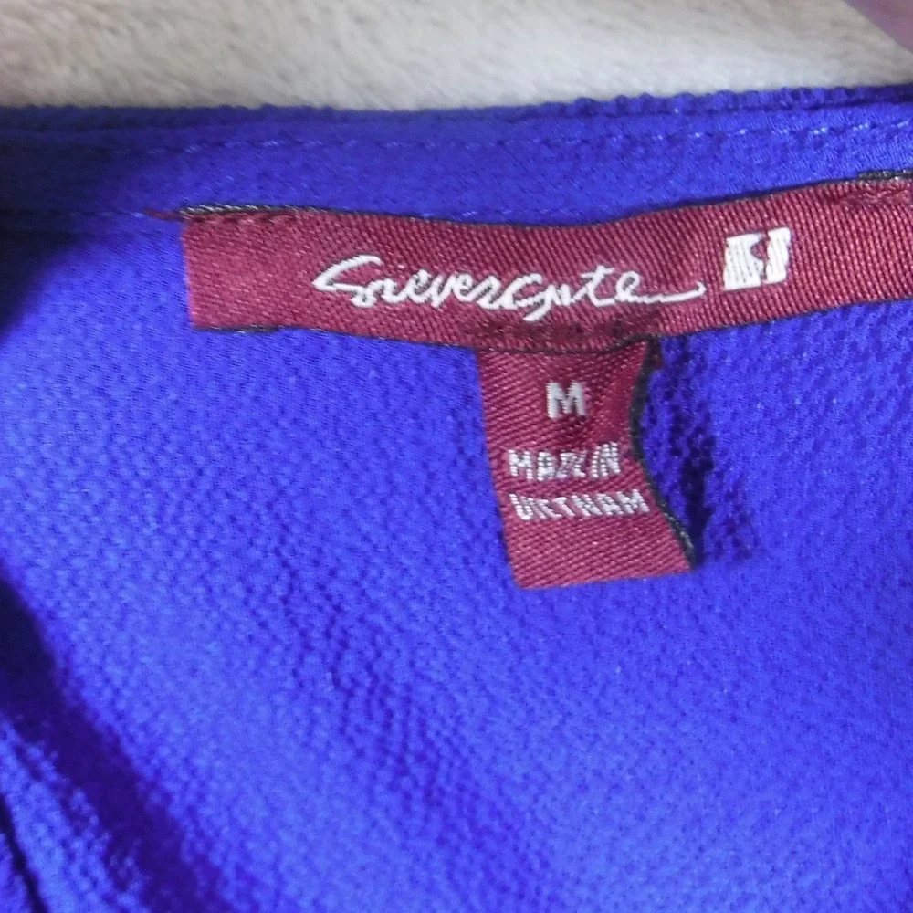 Silvergate Royal Blue Bow Back Sleeveless Blouse Top Womens‎ Medium ITA880-CRN